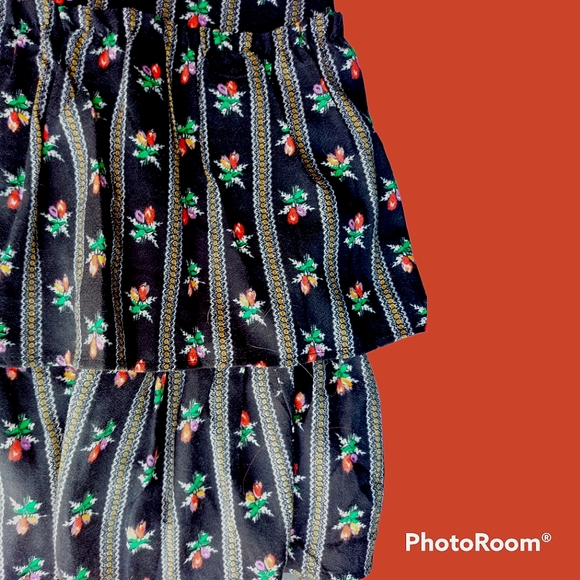 SOLD Vtg 70s prairie ruffle maxi skirt - Picture 7 of 11